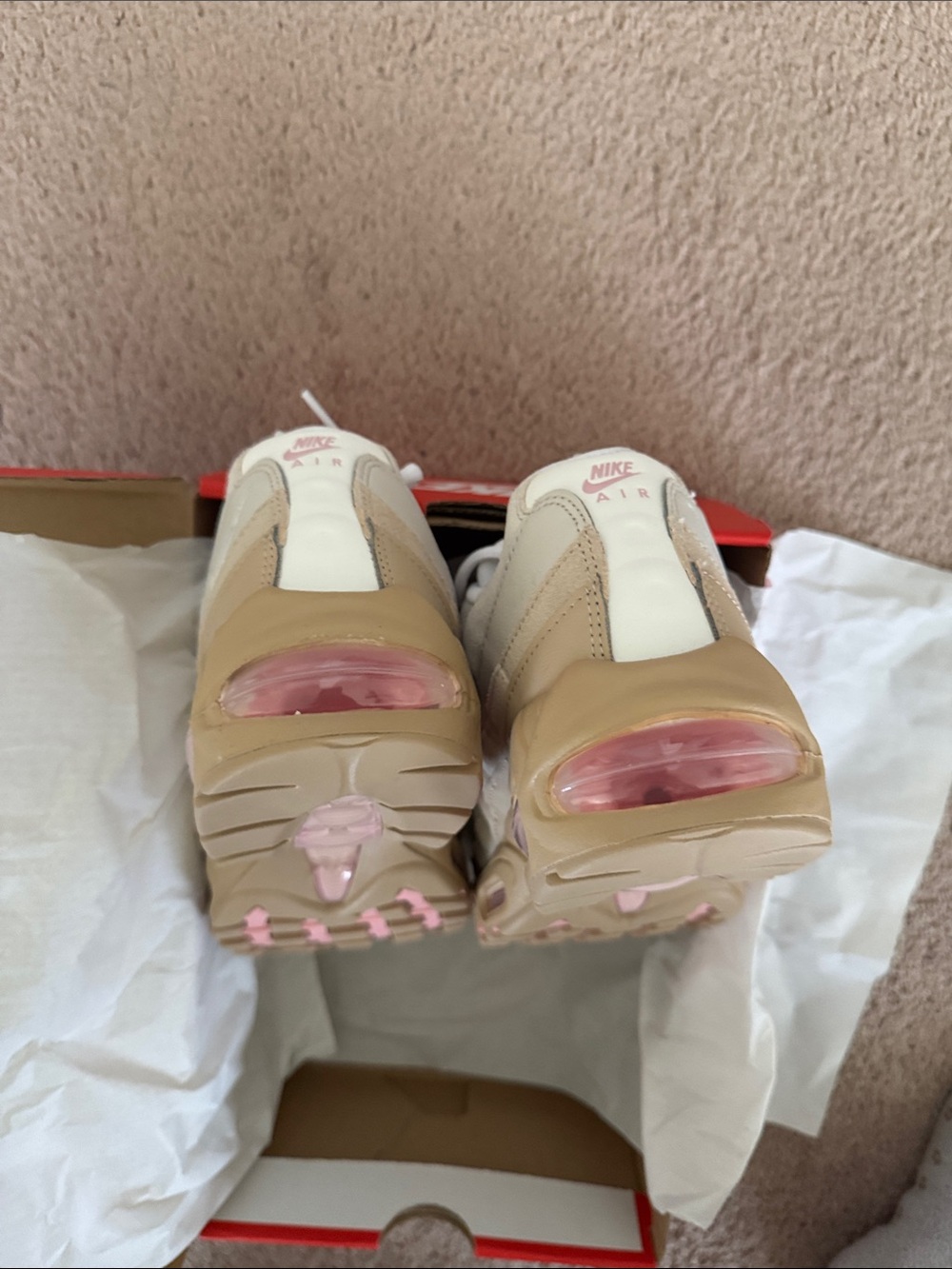 Nike Women’s Sneakers White Pink Tan Accents - Picture 8 of 10
